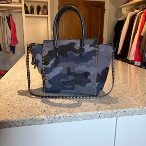 Valentino Blue Camouflage Women's Bag